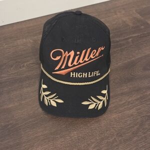 Miller High Life Black and Gold Hat